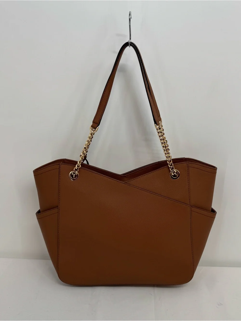 Michael Kors Jet Set Travel Large Chain Saffiano Leather Shoulder Tote Bag